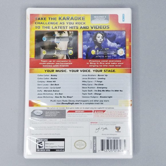 NIntendo Wii Disney Sing It Pop Hits Complete - Picture 2 of 9